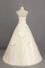 Load image into Gallery viewer, Ball Gown Quinceanera Dresses Sweetheart Floor Length With Handmade Flower And Embroidery