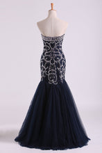 Load image into Gallery viewer, 2024 Sweetheart Prom Dresses Mermaid Tulle With Beading