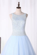 Load image into Gallery viewer, 2024 Scoop Ball Gown Beaded Bodice Quinceanera Dresses Tulle