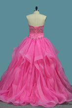 Load image into Gallery viewer, 2024 Organza Sweetheart Ball Gown Quinceanera Dresses With Beading