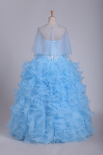 Load image into Gallery viewer, 2024 Ball Gown Quinceanera Dresses Sweetheart Beaded Bodice Organza