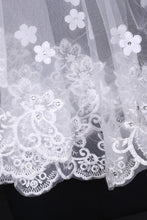 Load image into Gallery viewer, Two-Tier Finger-Tip Bridal Veils With Applique