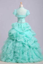 Load image into Gallery viewer, 2024 Ball Gown Sweetheart Jewel Beaded Bodice Bubble And Ruffled Skirt