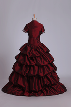 Load image into Gallery viewer, 2024 Ball Gown Sweetheart Quinceanera Dresses Taffeta With Embroidery Burgundy/Maroon