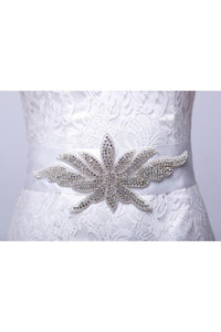 Graceful Satin Wedding/Evening Ribbon Sash With Rhinestone