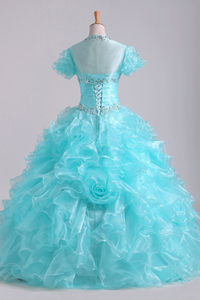 2024 Quinceanera Dresses Fabulous Sweetheart Ruffled Bodice Floor Length